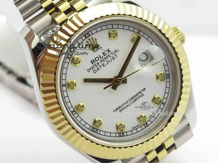 0113 DateJust II 41mm SS YG BP Maker Best Edition White Diam Dial On Jubilee Bracelet A ModernLook 3663